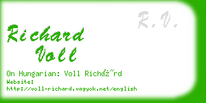 richard voll business card